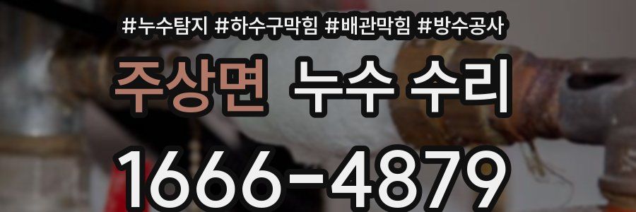 주상면 누수 수리