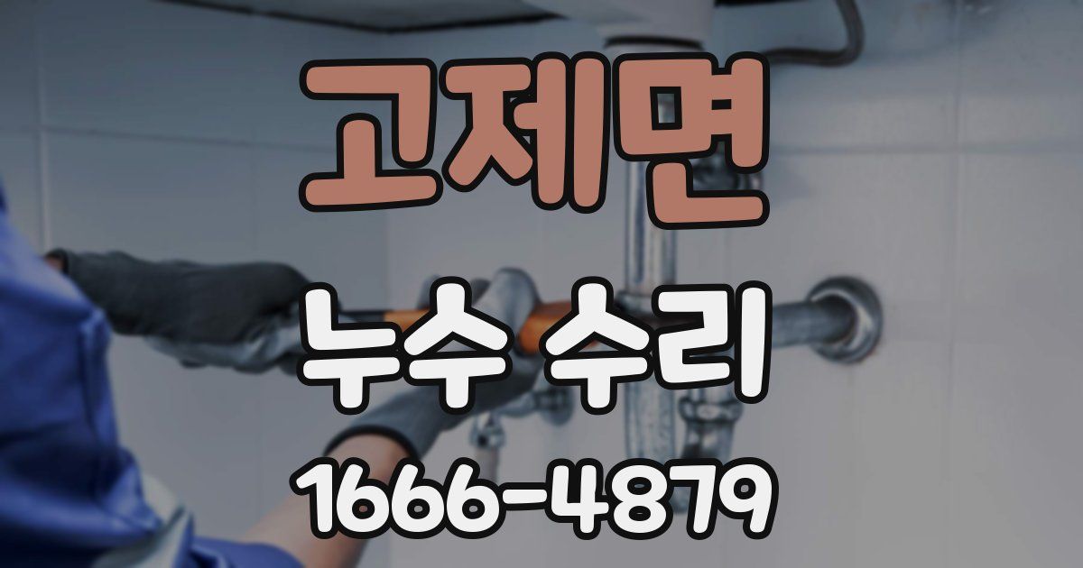 고제면 누수 수리