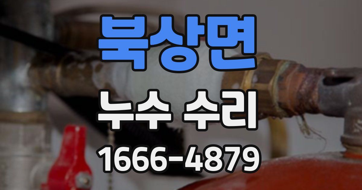 북상면 누수 수리