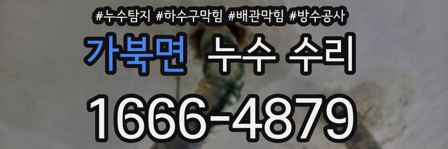 가북면 누수 수리