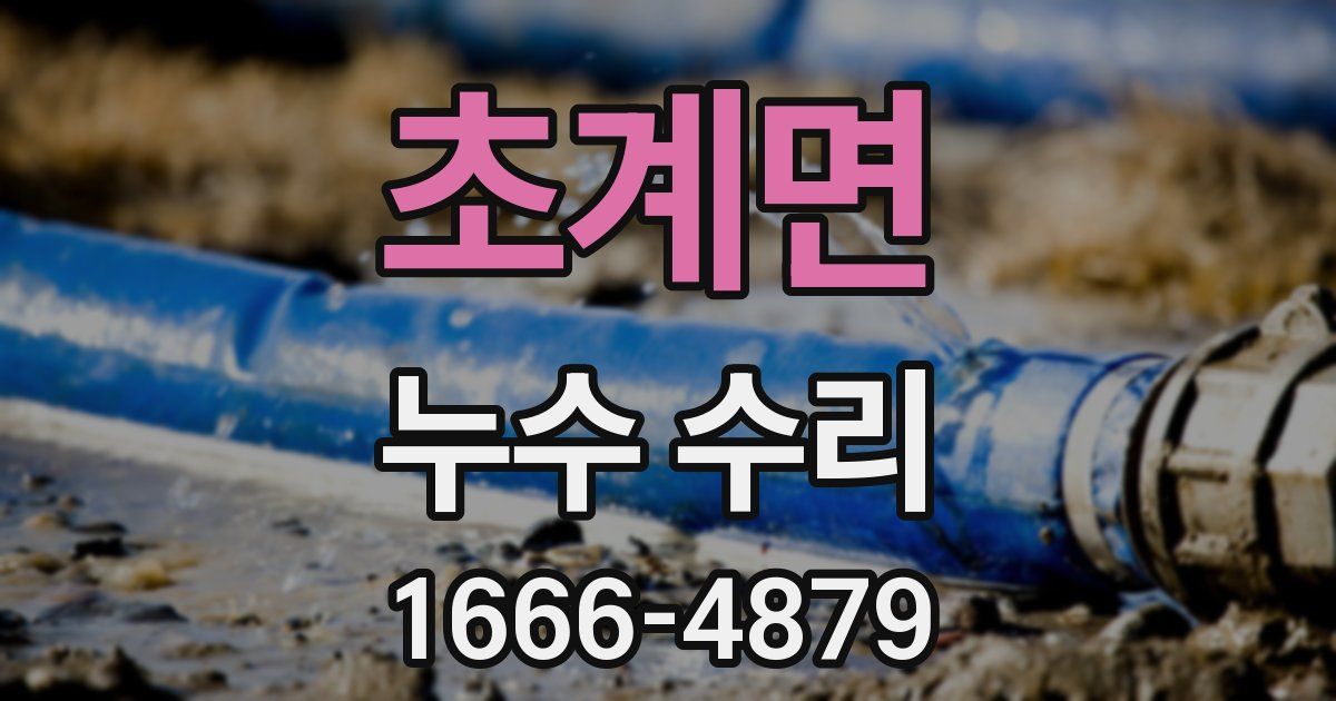 초계면 누수 수리