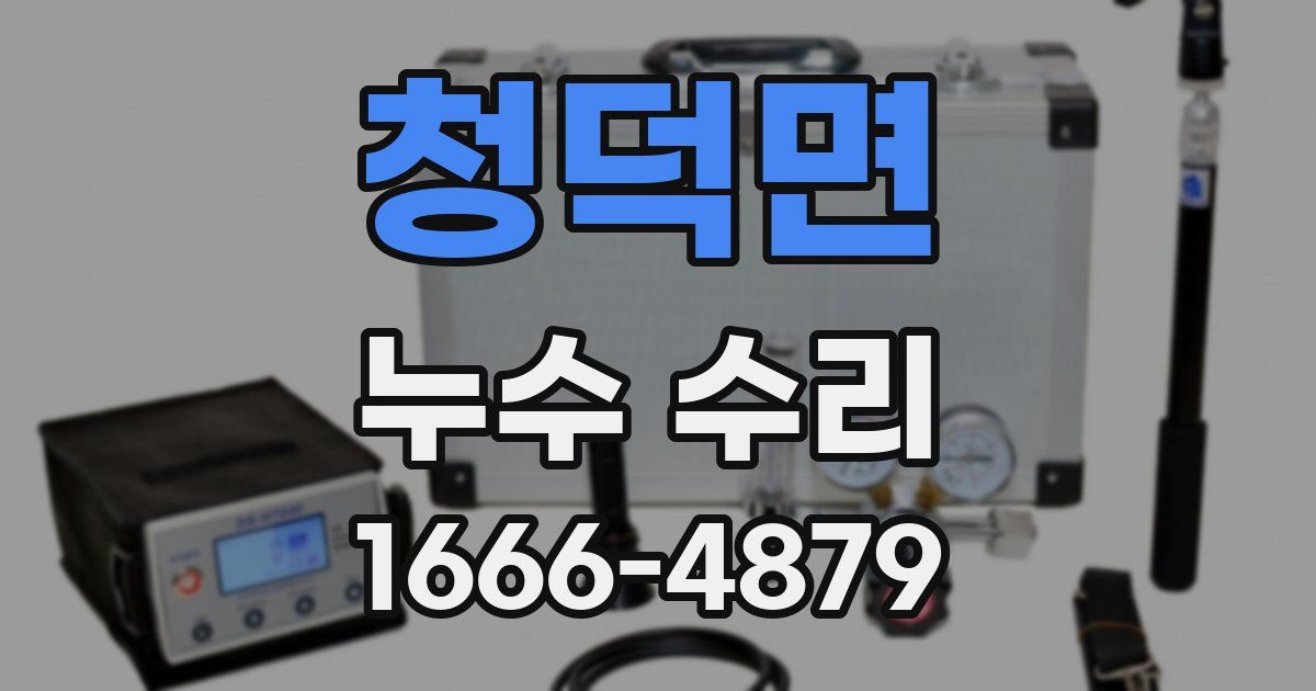 청덕면 누수 수리