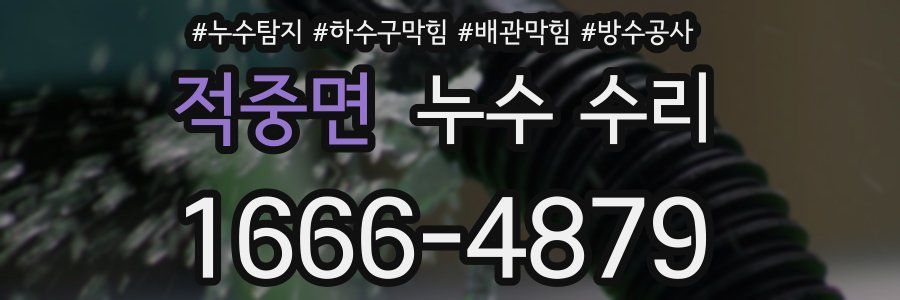 적중면 누수 수리