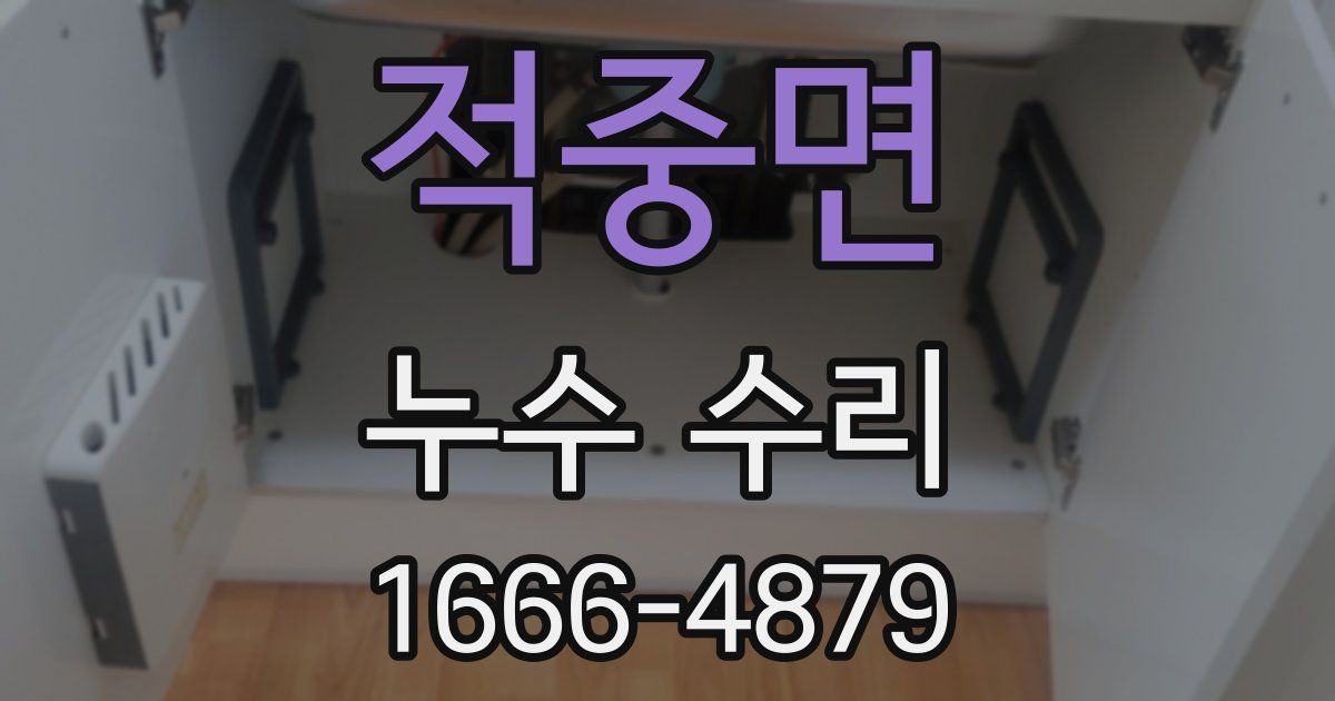 적중면 누수 수리