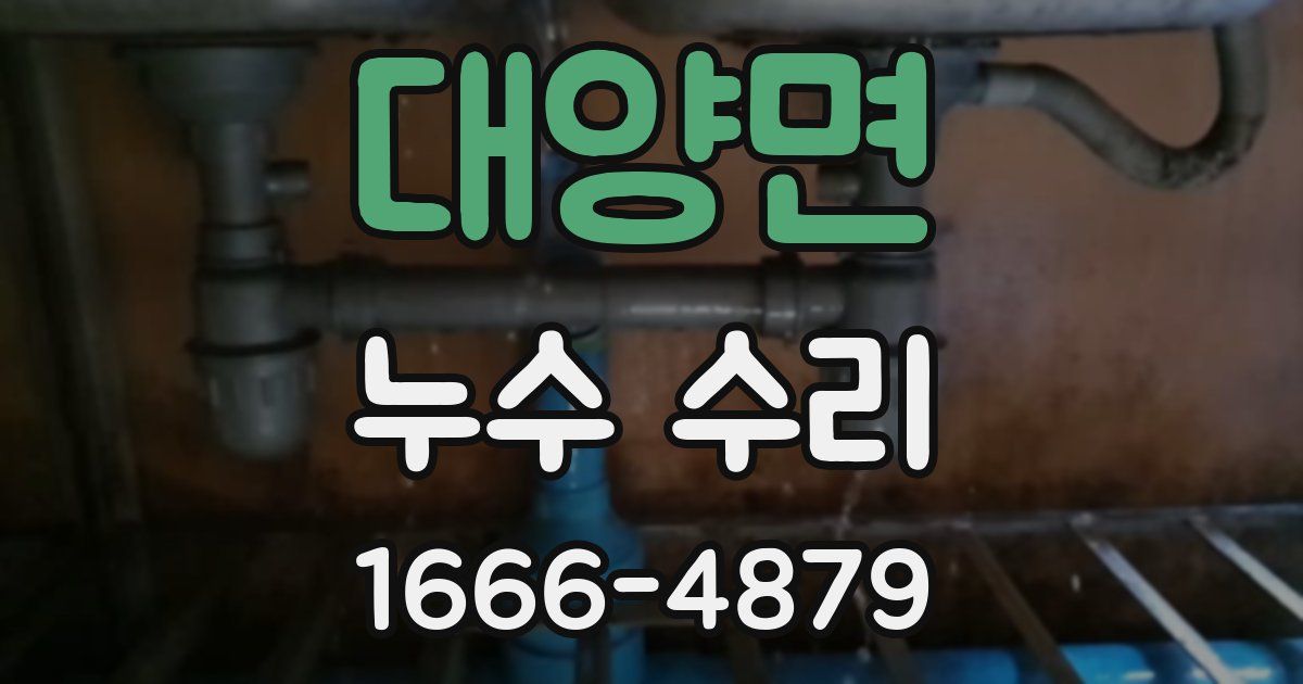 대양면 누수 수리