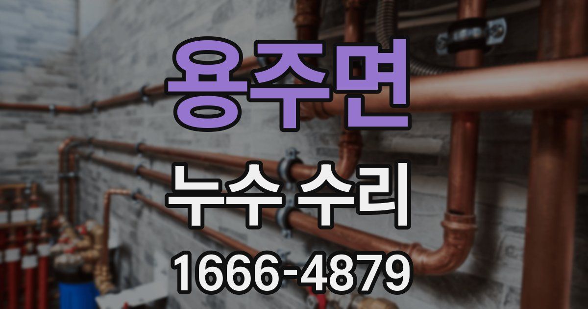 용주면 누수 수리