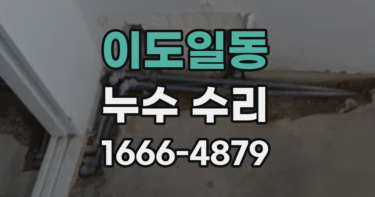 이도일동 누수 수리