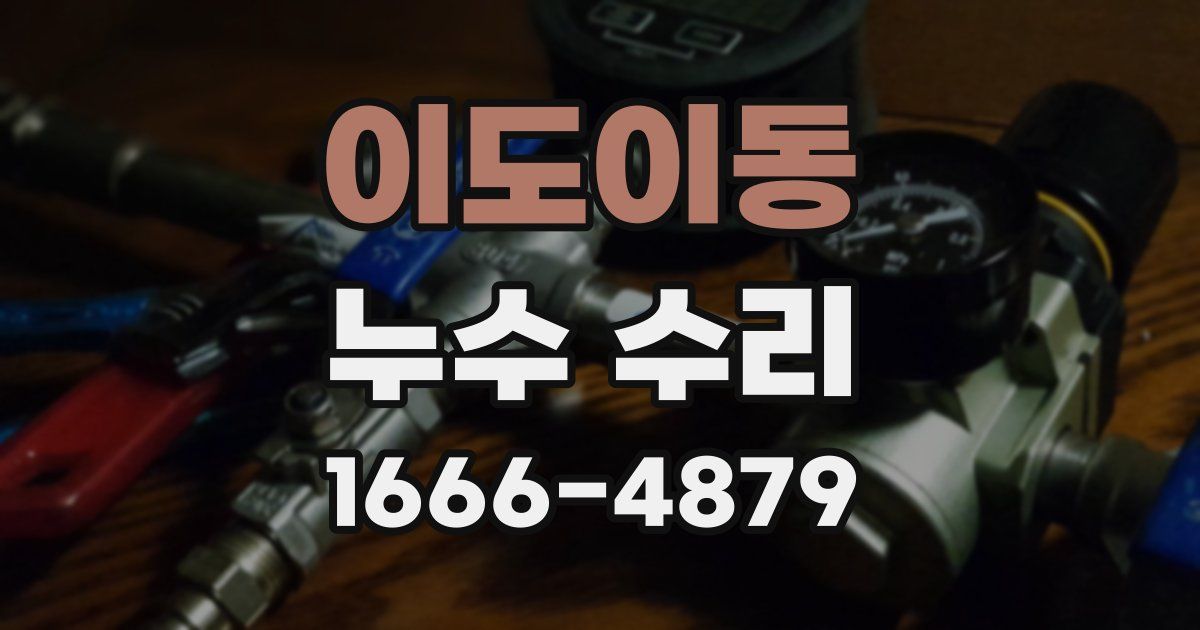 이도이동 누수 수리