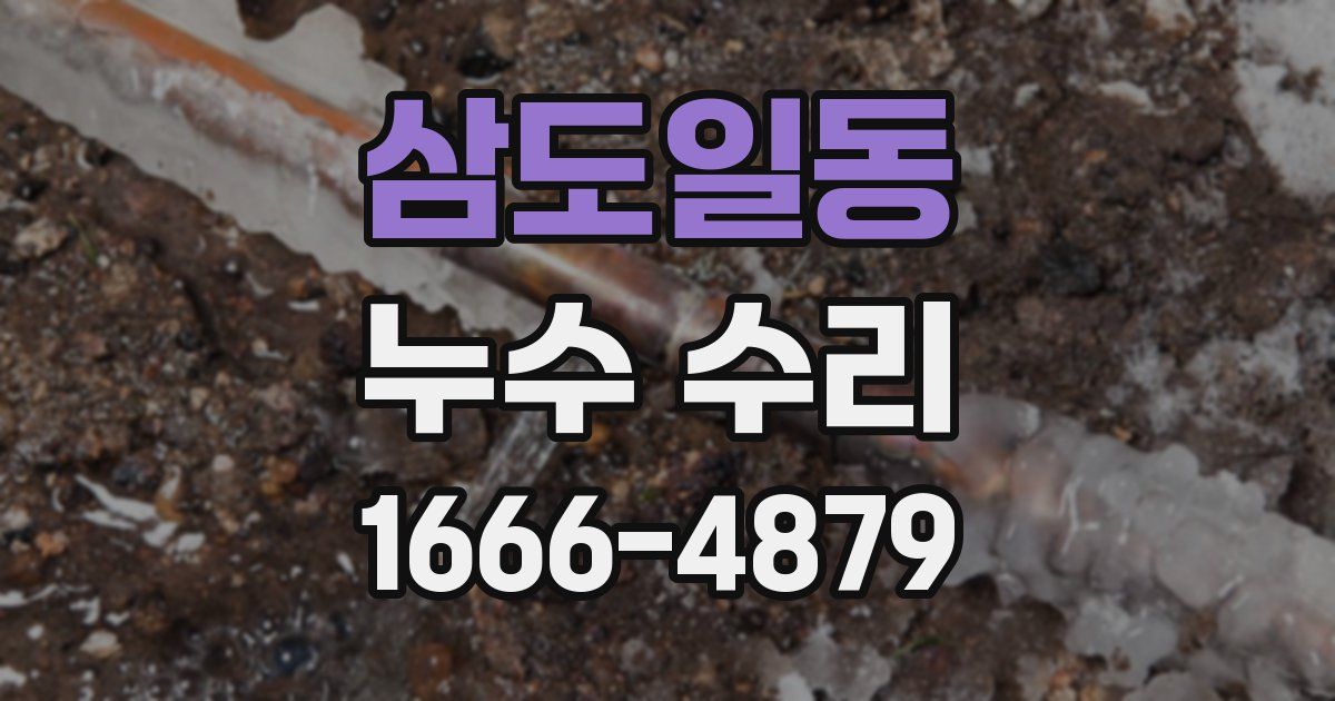 삼도일동 누수 수리