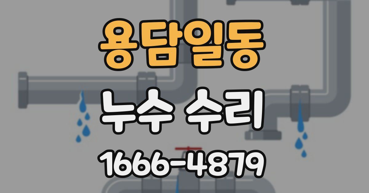 용담일동 누수 수리