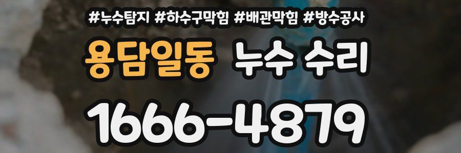 용담일동 누수 수리