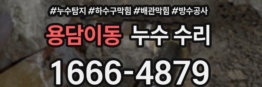 용담이동 누수 수리