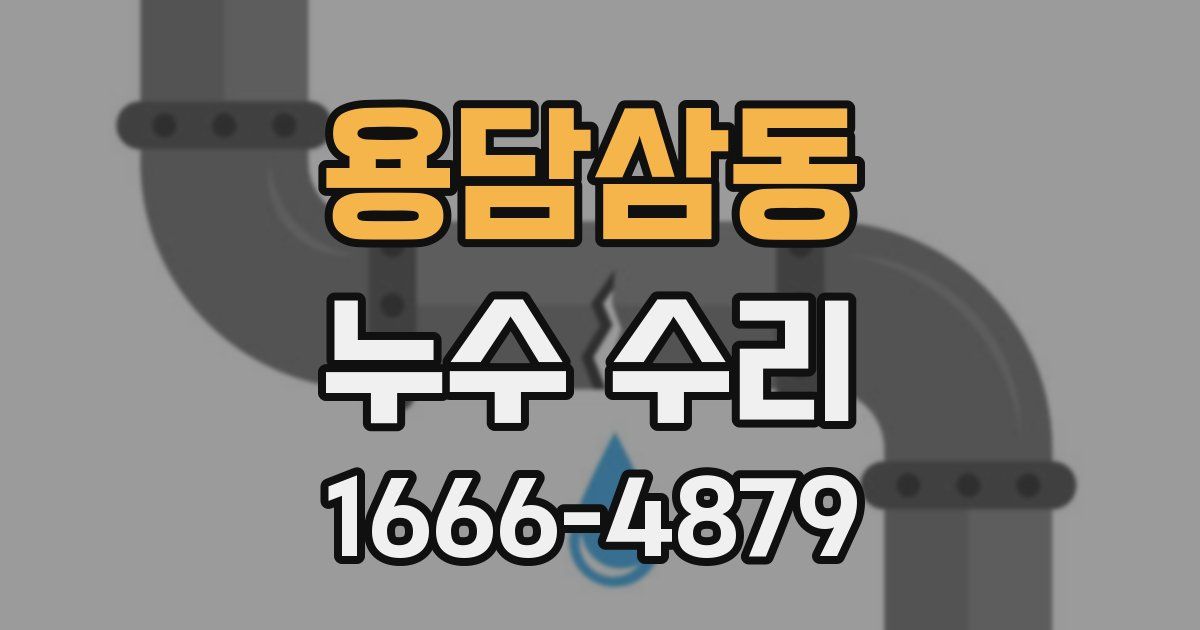 용담삼동 누수 수리