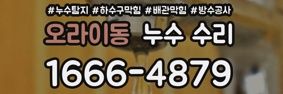 오라이동 누수 수리