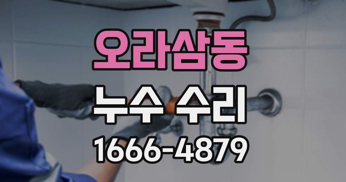 오라삼동 누수 수리