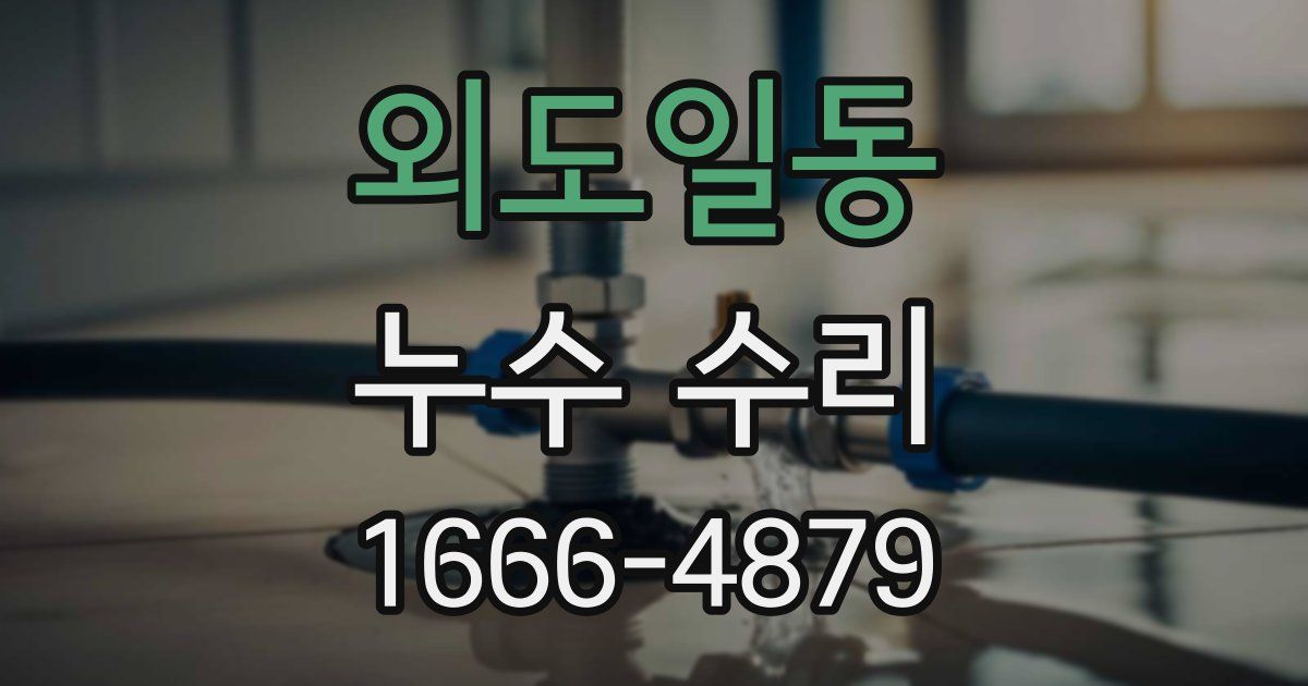 외도일동 누수 수리