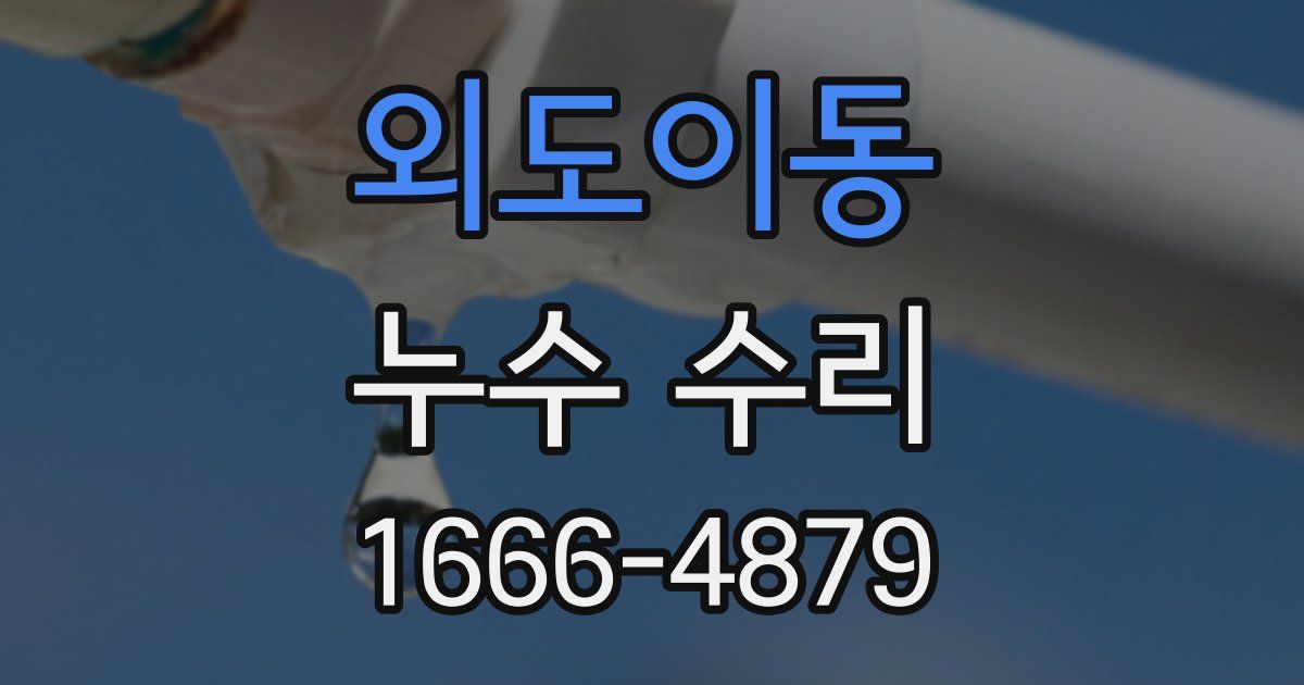 외도이동 누수 수리