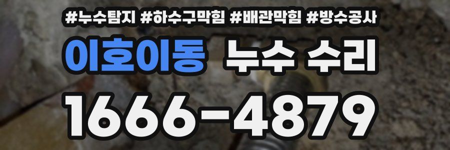 이호이동 누수 수리