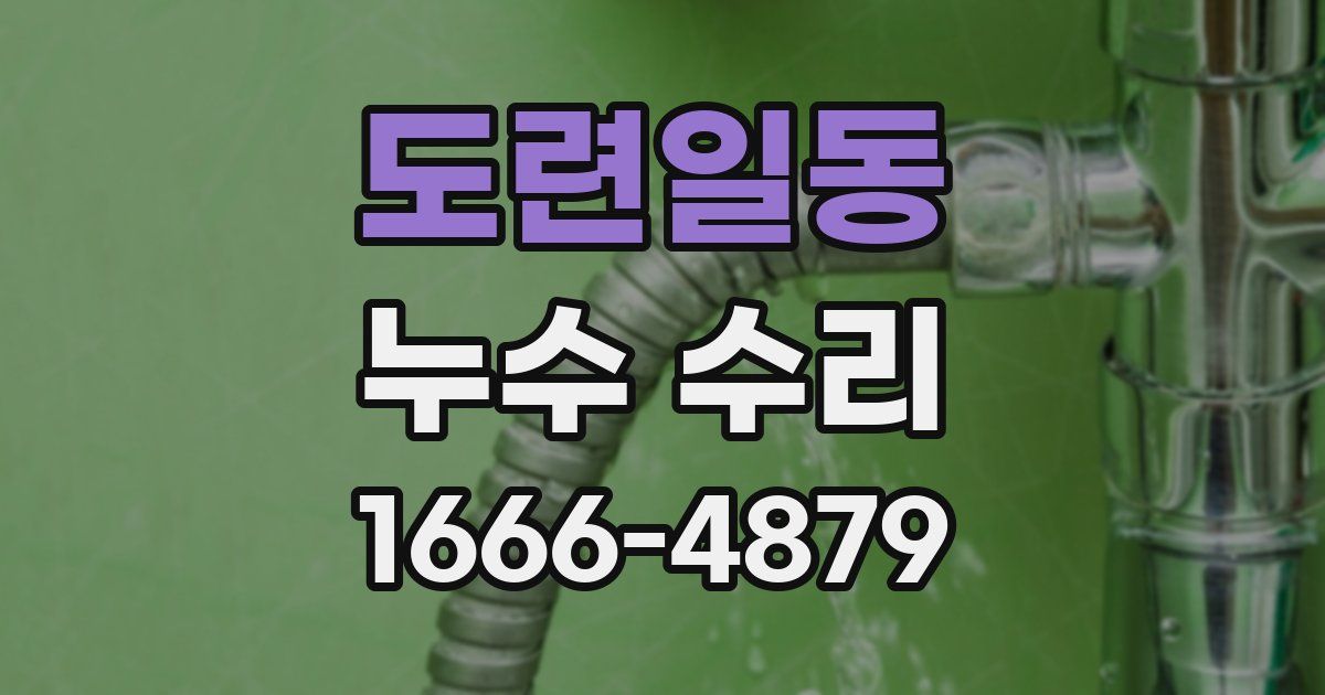 도련일동 누수 수리