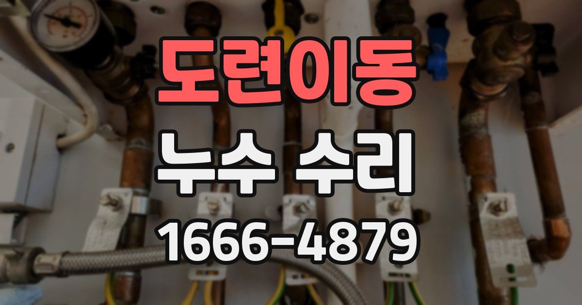 도련이동 누수 수리