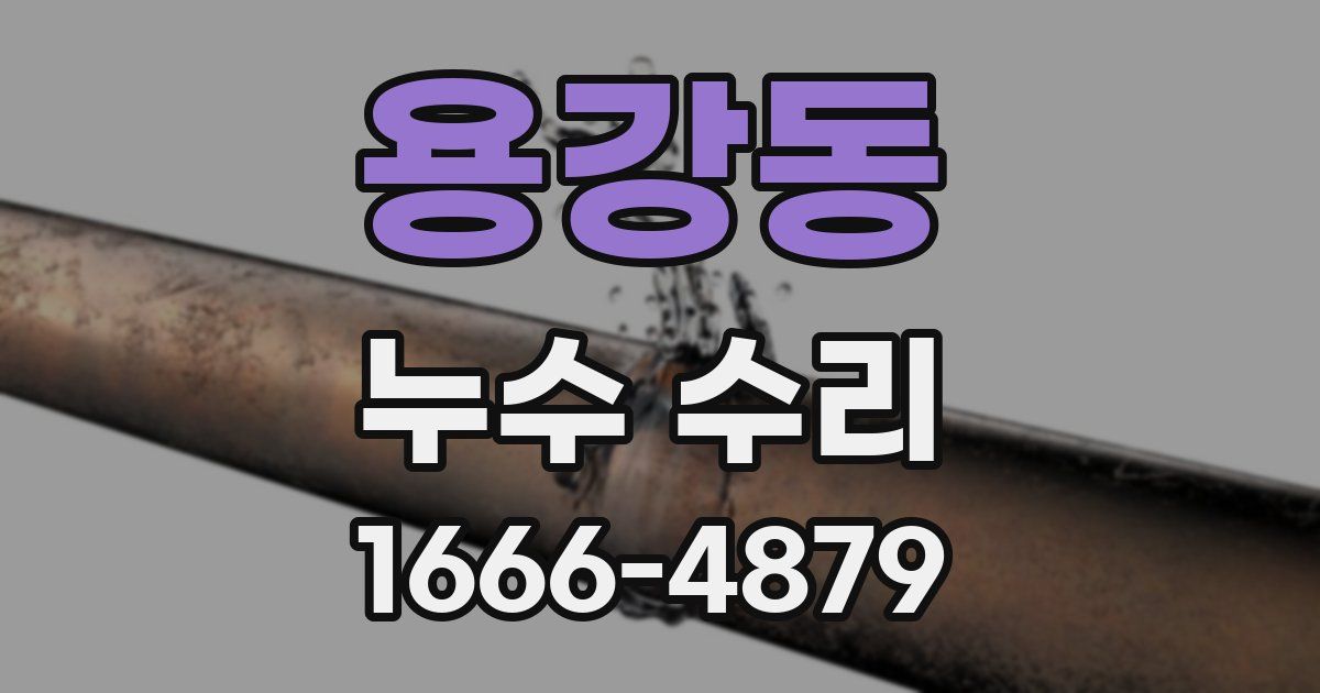 용강동 누수 수리