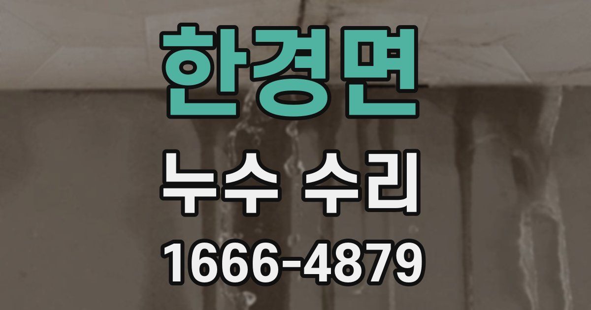 한경면 누수 수리
