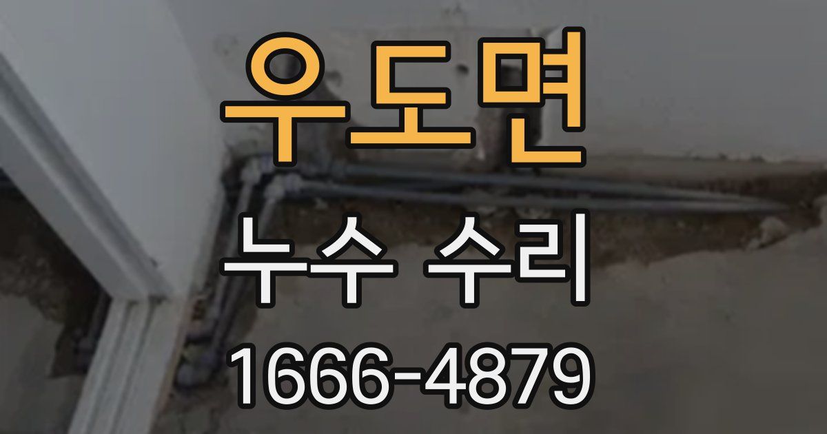 우도면 누수 수리