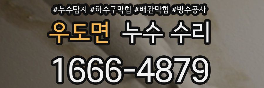 우도면 누수 수리