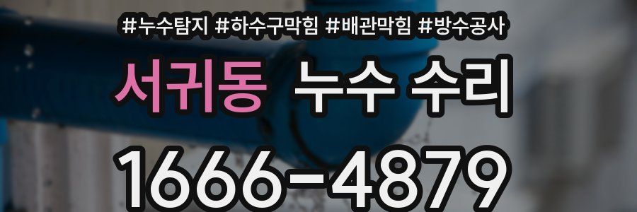 서귀동 누수 수리