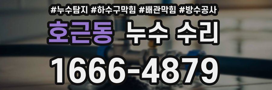 호근동 누수 수리