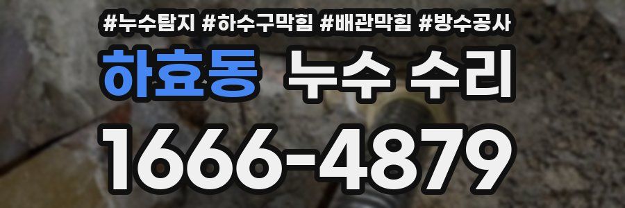 하효동 누수 수리