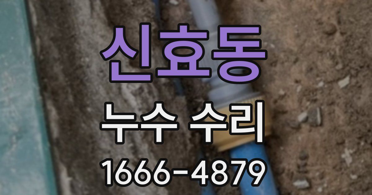신효동 누수 수리