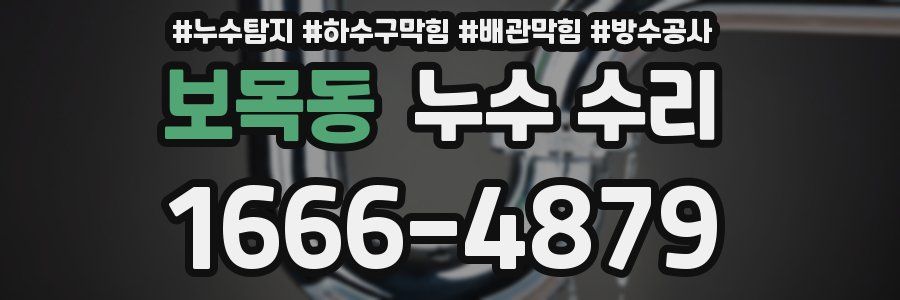 보목동 누수 수리
