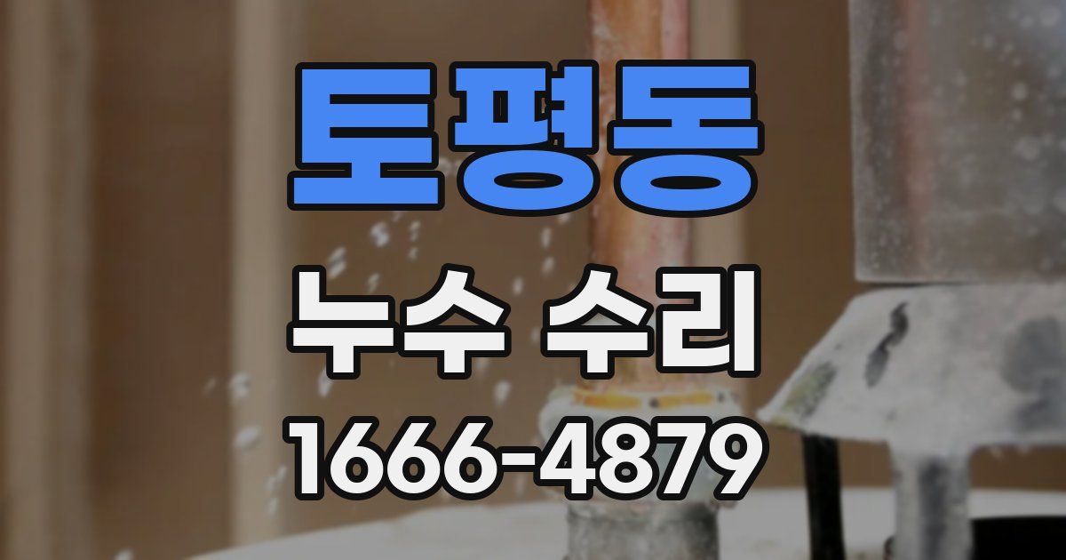 토평동 누수 수리