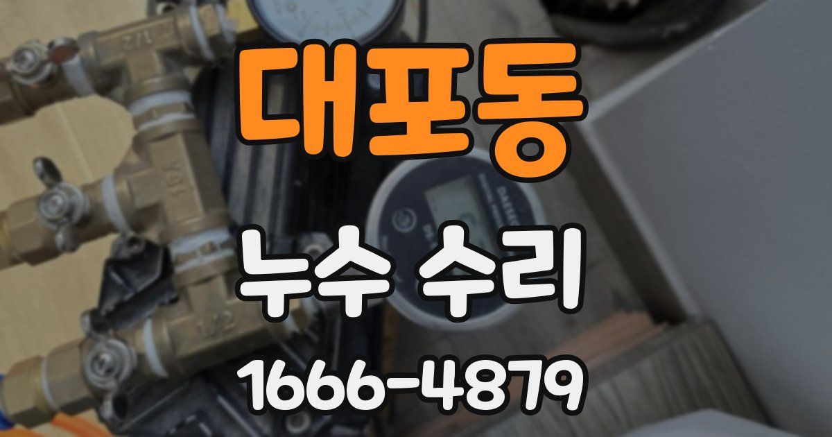 대포동 누수 수리