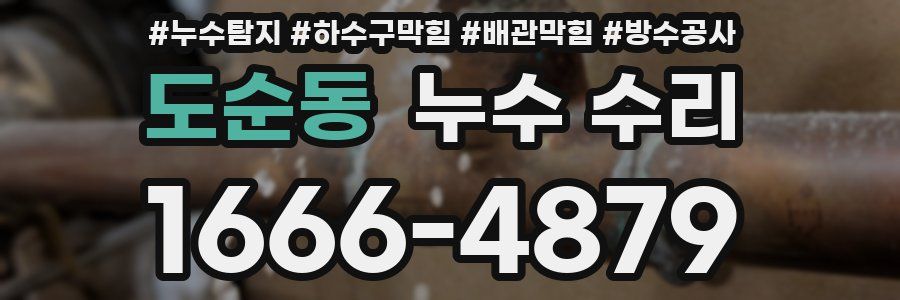 도순동 누수 수리