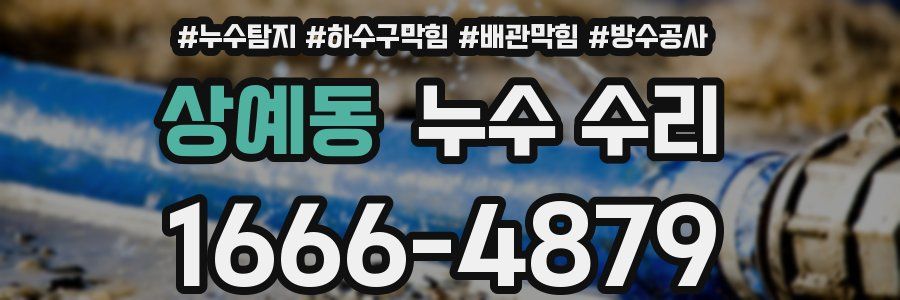 상예동 누수 수리