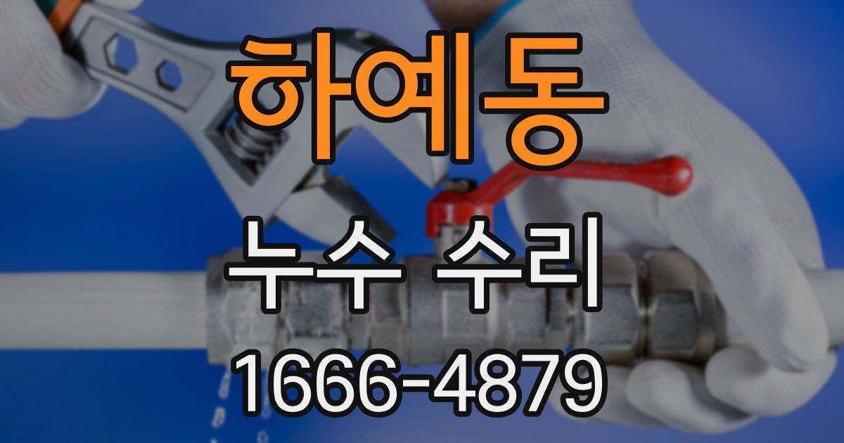 하예동 누수 수리