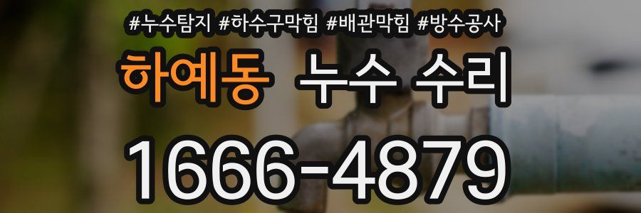 하예동 누수 수리