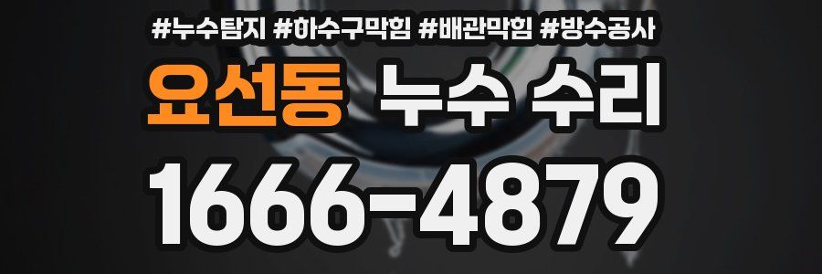 요선동 누수 수리