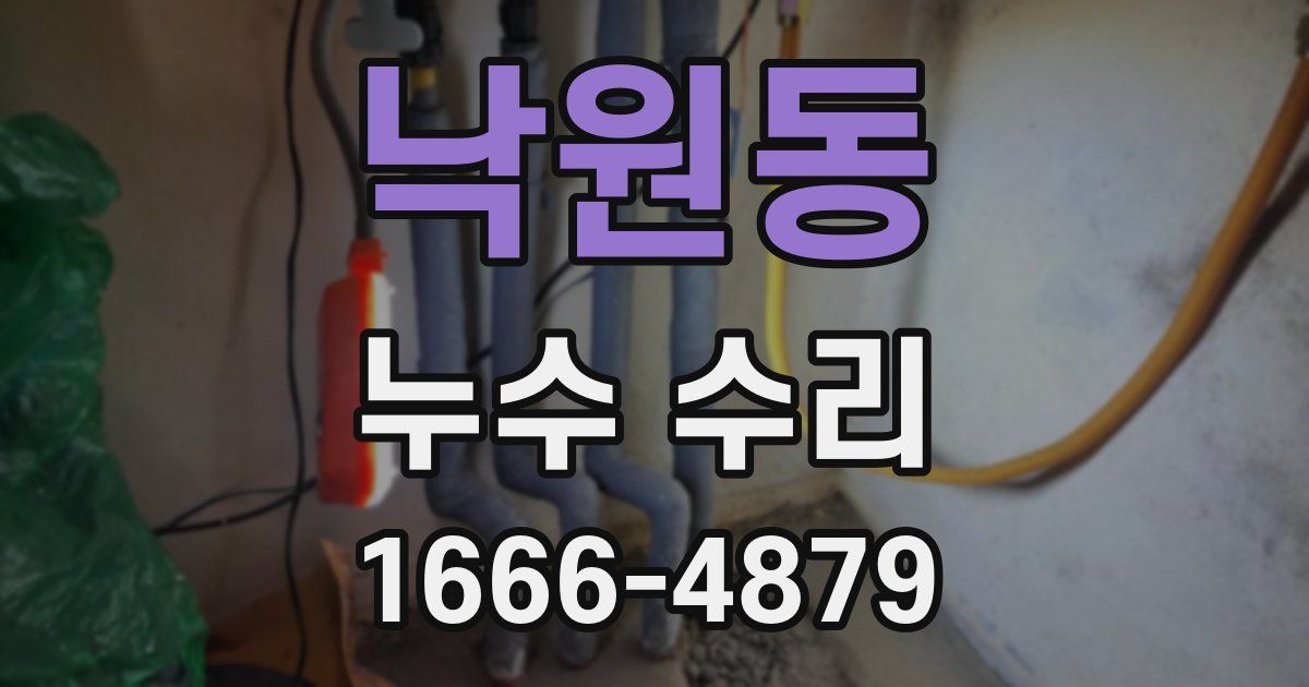 낙원동 누수 수리