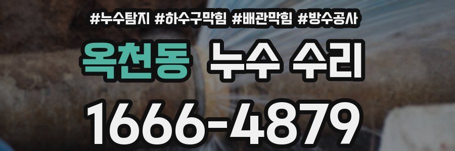 옥천동 누수 수리