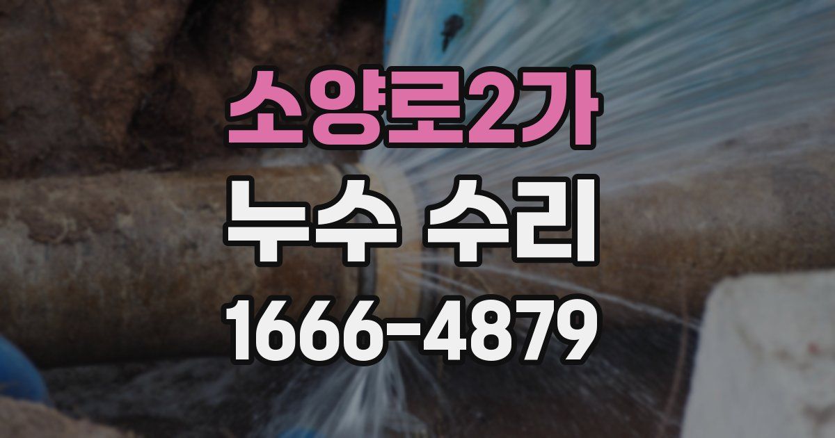 소양로2가 누수 수리