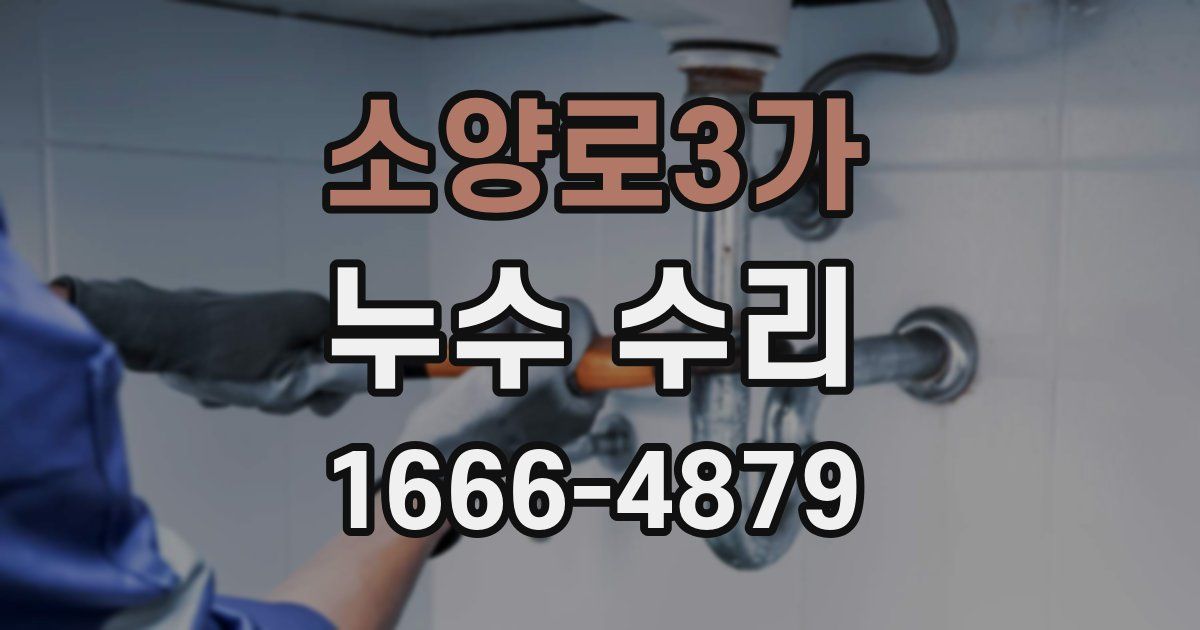 소양로3가 누수 수리