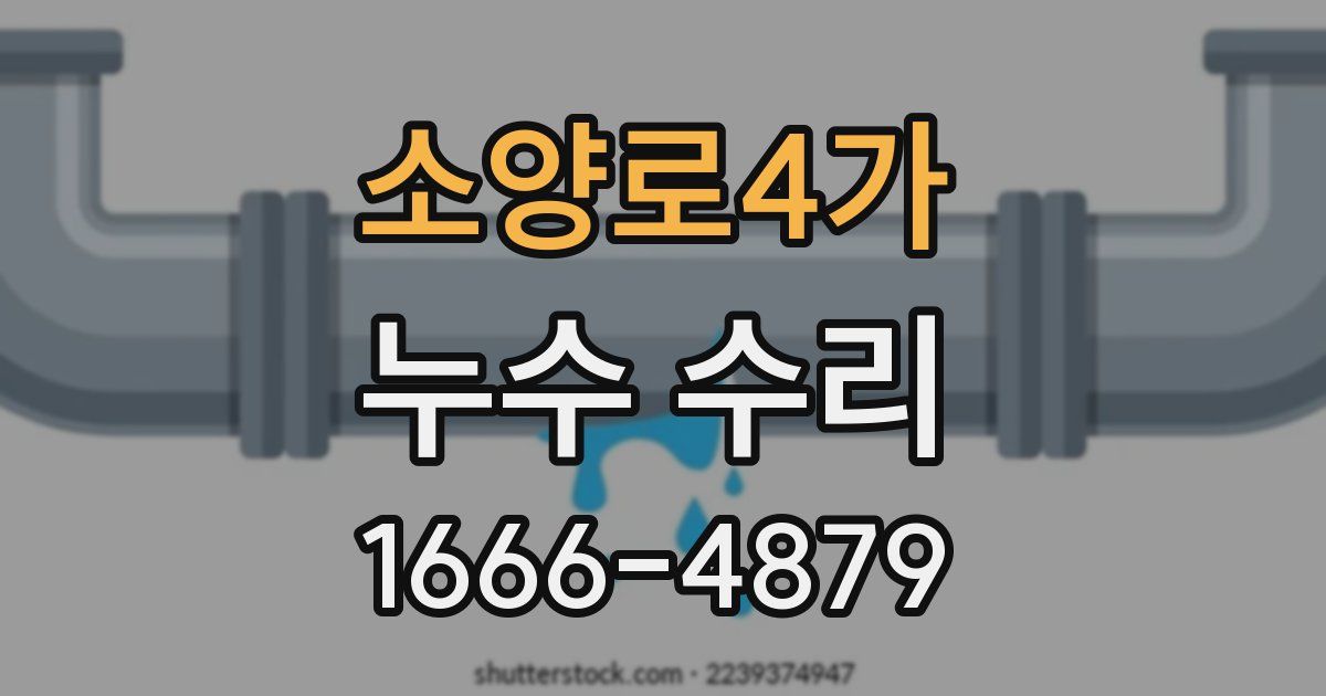 소양로4가 누수 수리