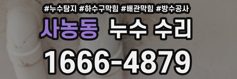 사농동 누수 수리