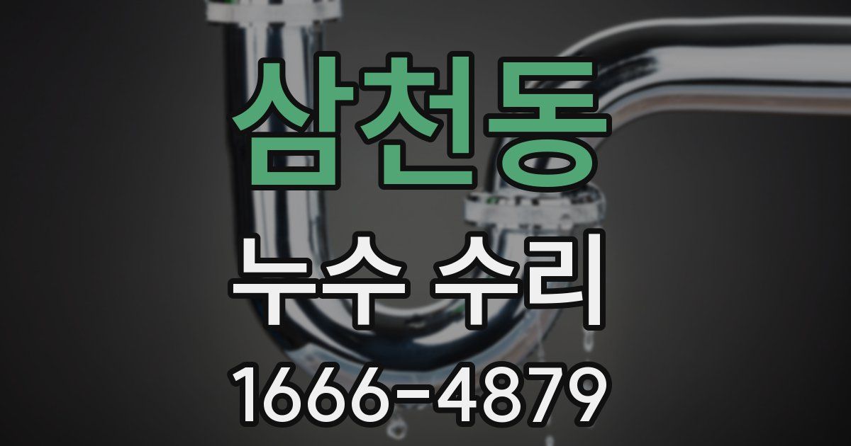 삼천동 누수 수리