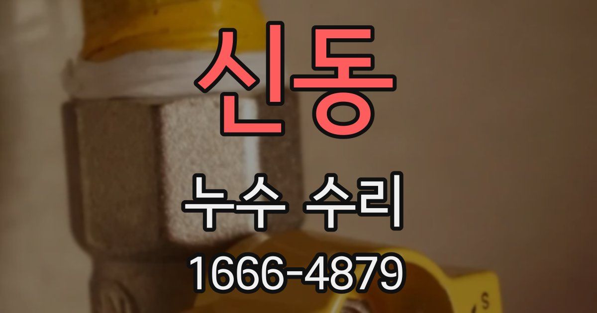 신동 누수 수리