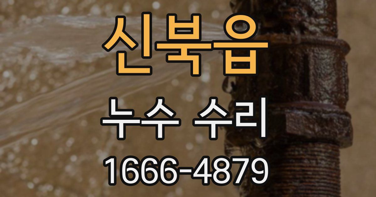 신북읍 누수 수리