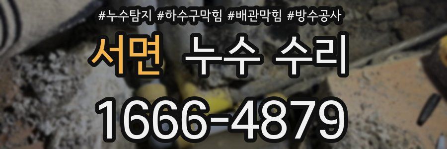 서면 누수 수리
